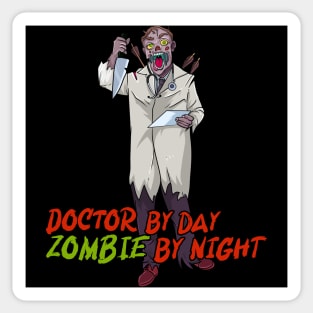 Zombie Healthcare Night Shift Doctor Sticker